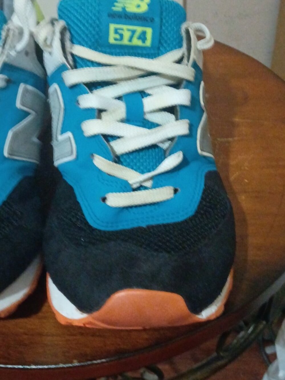 New Balance 574 women's US size 10 (blue, black, yellow, orange) - Picture 9 of 15